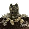 Exotic Pets Miniature Cemetery Kit - Tombstone + 5 Skulls