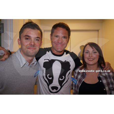 Steve Backshall with Karen and Chris